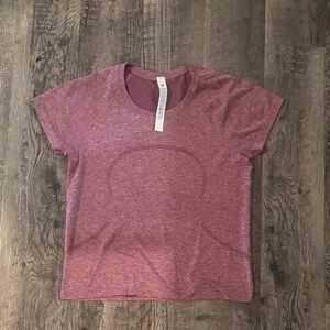 Lululemon Swiftly Tech Short Sleeve - Waist Length - Heathered Pink - Size 10